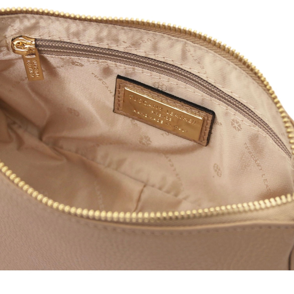The Tropical Duchess Tuscany Leather PARFAIT TL142559 Leather Clutch in Caramel