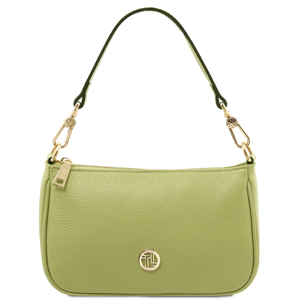 The Tropical Duchess Tuscany Leather PARFAIT TL142559 Leather Clutch in Lime Green