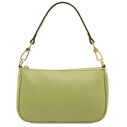 The Tropical Duchess Tuscany Leather PARFAIT TL142559 Leather Clutch in Lime Green