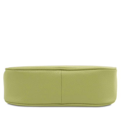 The Tropical Duchess Tuscany Leather PARFAIT TL142559 Leather Clutch in Lime Green