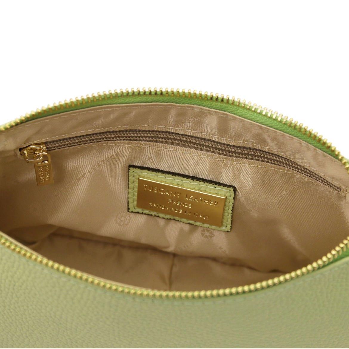 The Tropical Duchess Tuscany Leather PARFAIT TL142559 Leather Clutch in Lime Green