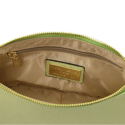 The Tropical Duchess Tuscany Leather PARFAIT TL142559 Leather Clutch in Lime Green