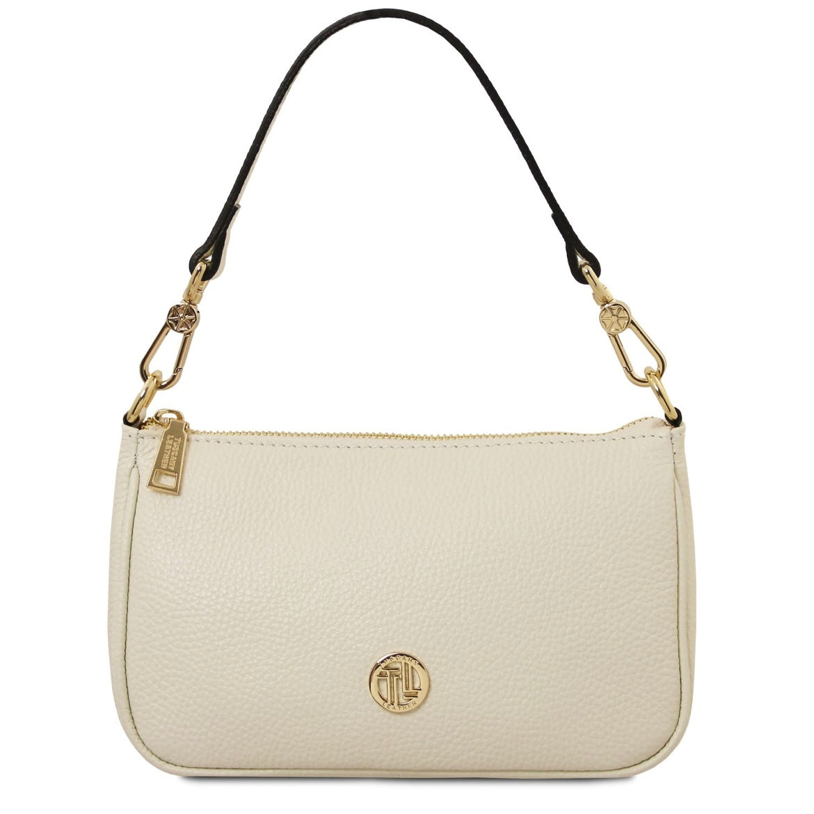 The Tropical Duchess Tuscany Leather PARFAIT TL142559 Leather Clutch in Beige