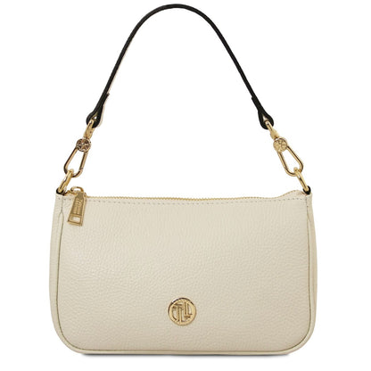 The Tropical Duchess Tuscany Leather PARFAIT TL142559 Leather Clutch in Beige