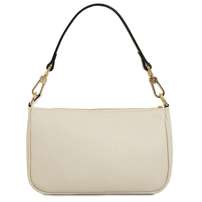The Tropical Duchess Tuscany Leather PARFAIT TL142559 Leather Clutch in Beige