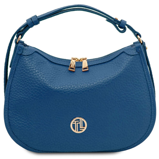 The Tropical Duchess Tuscany Leather HOBLÒ TL142563 Soft Leather Handbag in Denim