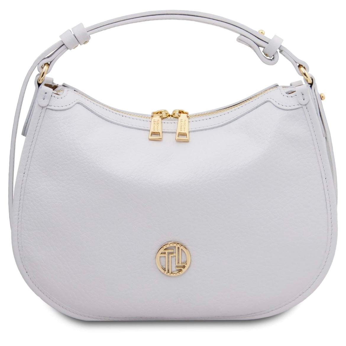 The Tropical Duchess Tuscany Leather HOBLÒ TL142563 Soft Leather Handbag in White