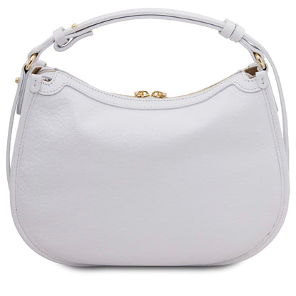 The Tropical Duchess Tuscany Leather HOBLÒ TL142563 Soft Leather Handbag in White