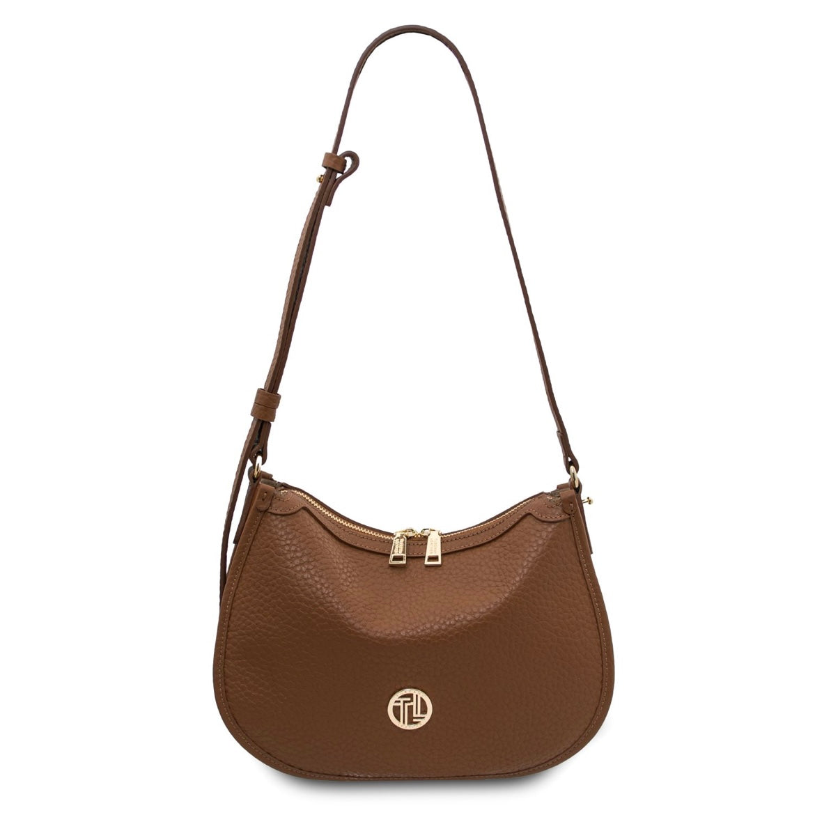 The Tropical Duchess Tuscany Leather HOBLÒ TL142563 Soft Leather Handbag in Cognac