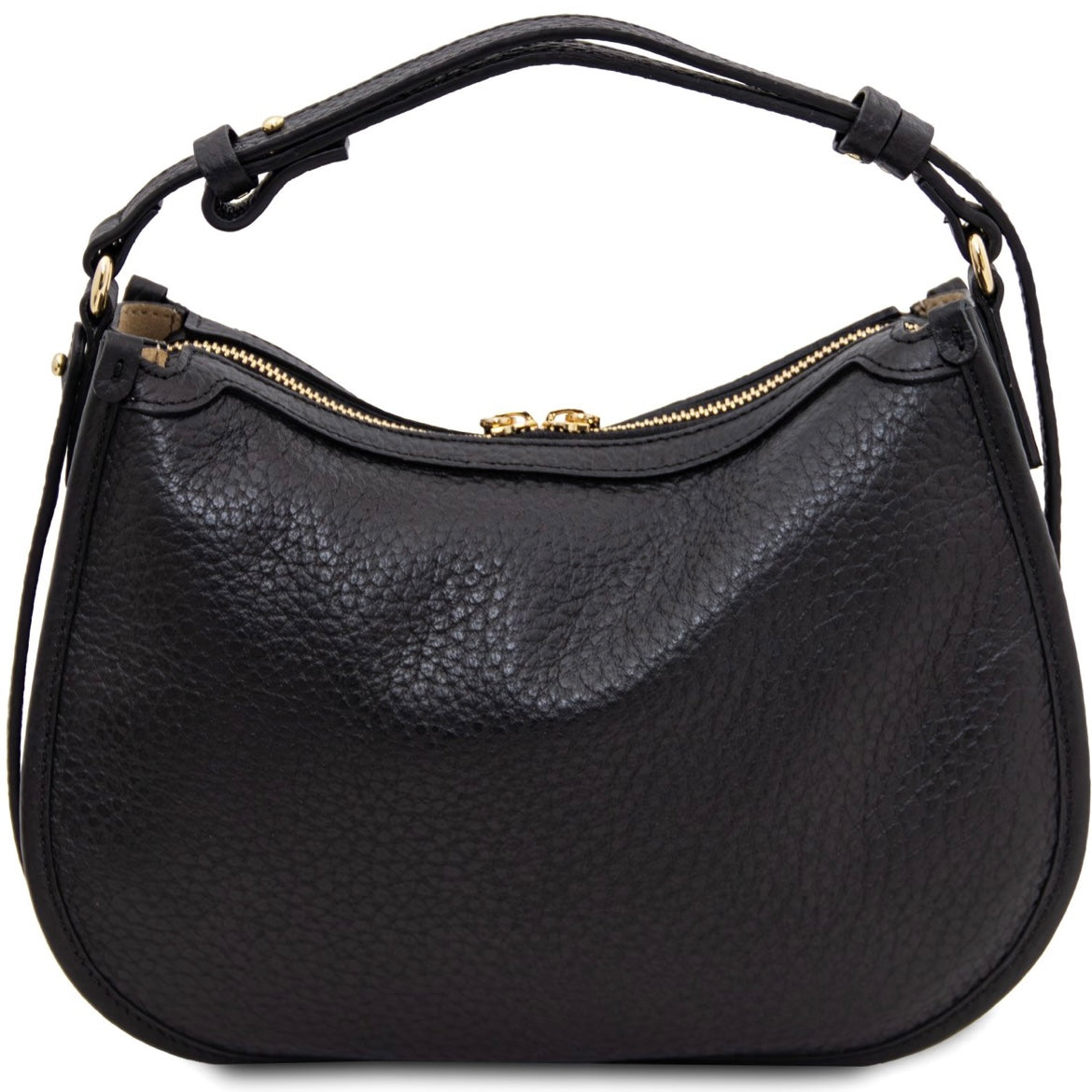 The Tropical Duchess Tuscany Leather HOBLÒ TL142563 Soft Leather Handbag in Black