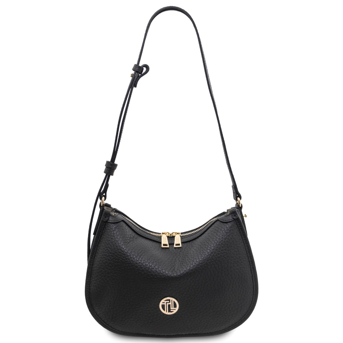 The Tropical Duchess Tuscany Leather HOBLÒ TL142563 Soft Leather Handbag in Black
