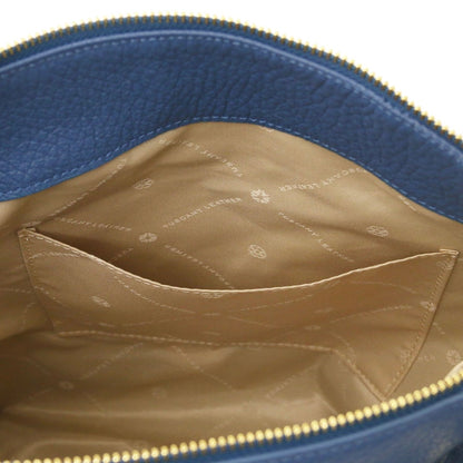 The Tropical Duchess Tuscany Leather AMY TL142385 Soft Leather Shopping bag in Denim