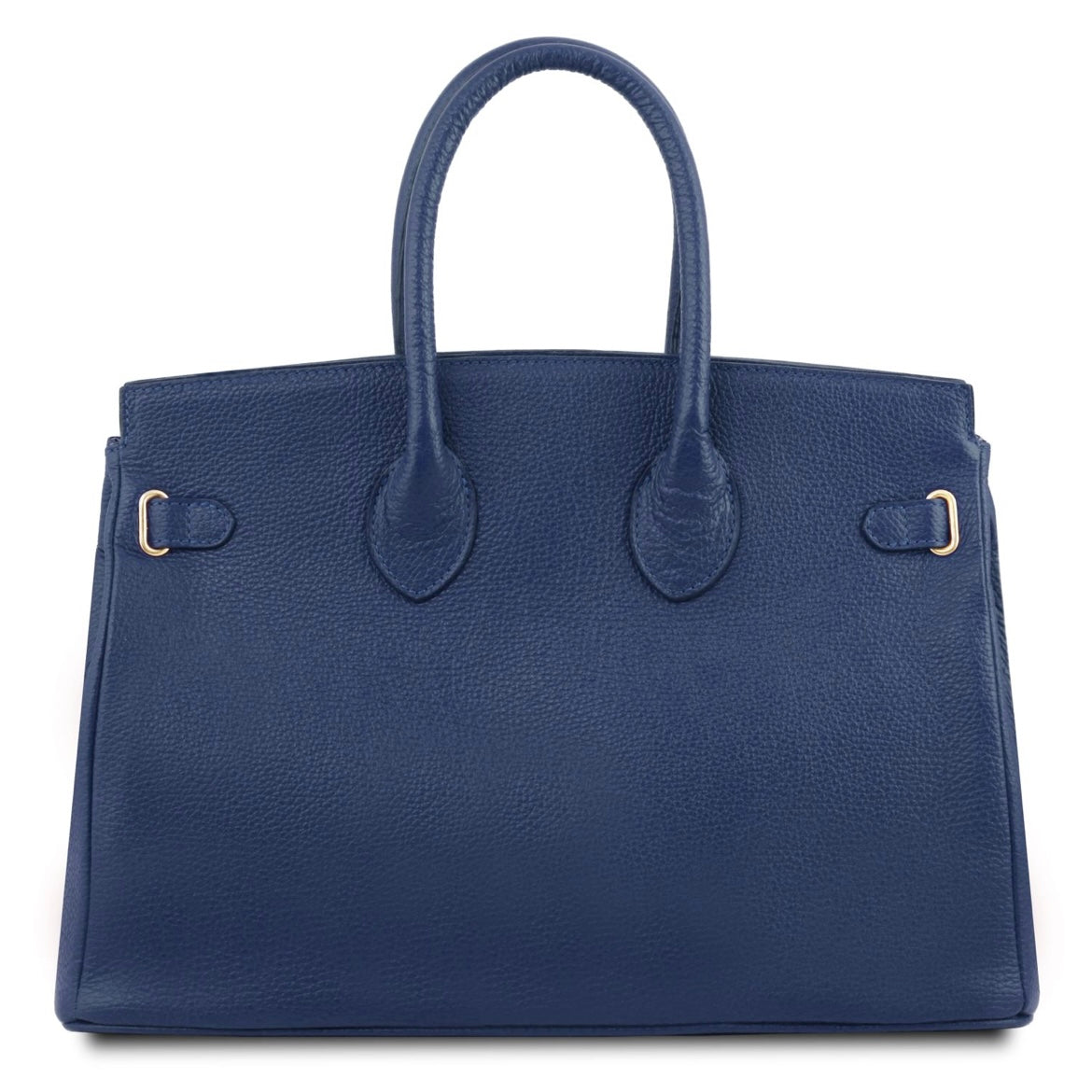 The Tropical Duchess Tuscany Leather TL BAG TL141529 Leather Handbag With Golden Hardware in Dark Blue
