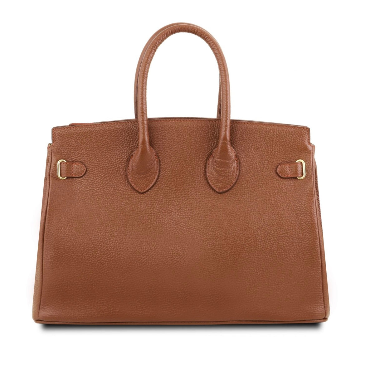 The Tropical Duchess Tuscany Leather TL BAG TL141529 Leather Handbag With Golden Hardware in Cognac
