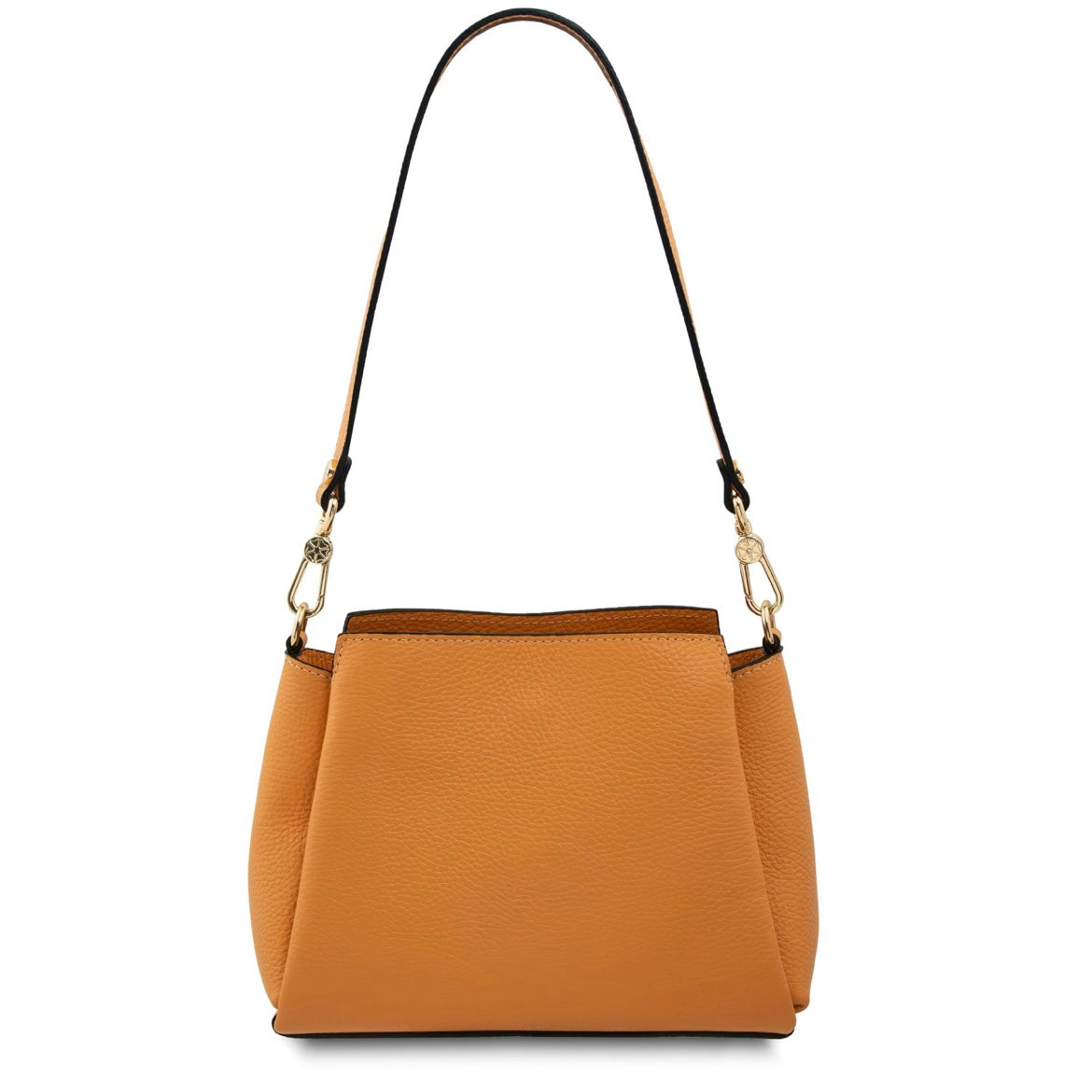 The Tropical Duchess Tuscany Leather ABBY TL142500 Leather Handbag in Apricot