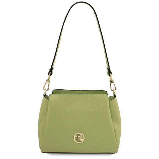 The Tropical Duchess Tuscany Leather ABBY TL142500 Leather Handbag in Lime Green