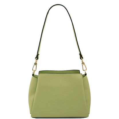 The Tropical Duchess Tuscany Leather ABBY TL142500 Leather Handbag in Lime Green