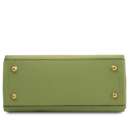 The Tropical Duchess Tuscany Leather ABBY TL142500 Leather Handbag in Lime Green