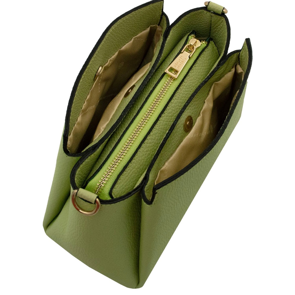 The Tropical Duchess Tuscany Leather ABBY TL142500 Leather Handbag in Lime Green