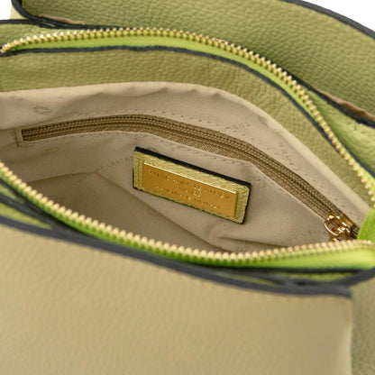 The Tropical Duchess Tuscany Leather ABBY TL142500 Leather Handbag in Lime Green