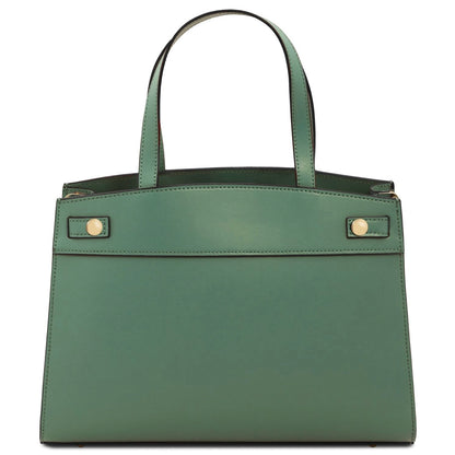 The Tropical Duchess Tuscany Leather MUSA TL142560 Leather Handbag in Mint Green
