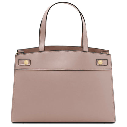 The Tropical Duchess Tuscany Leather MUSA TL142560 Leather Handbag in Nude