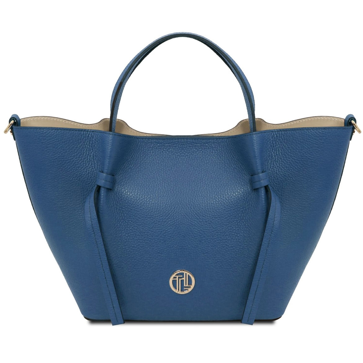 The Tropical Duchess Tuscany Leather LEGAME Leather Shopping bag - Large Size Bordeaux TL142481 Denim