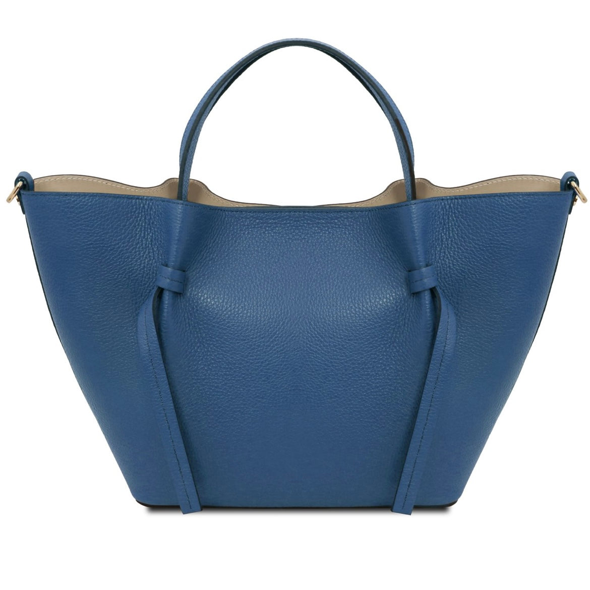 The Tropical Duchess Tuscany Leather LEGAME Leather Shopping bag - Large Size Bordeaux TL142481 Denim