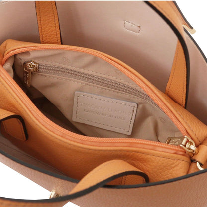 The Tropical Duchess Tuscany Leather AGATHA TL142456 Leather Handbag in Apricot