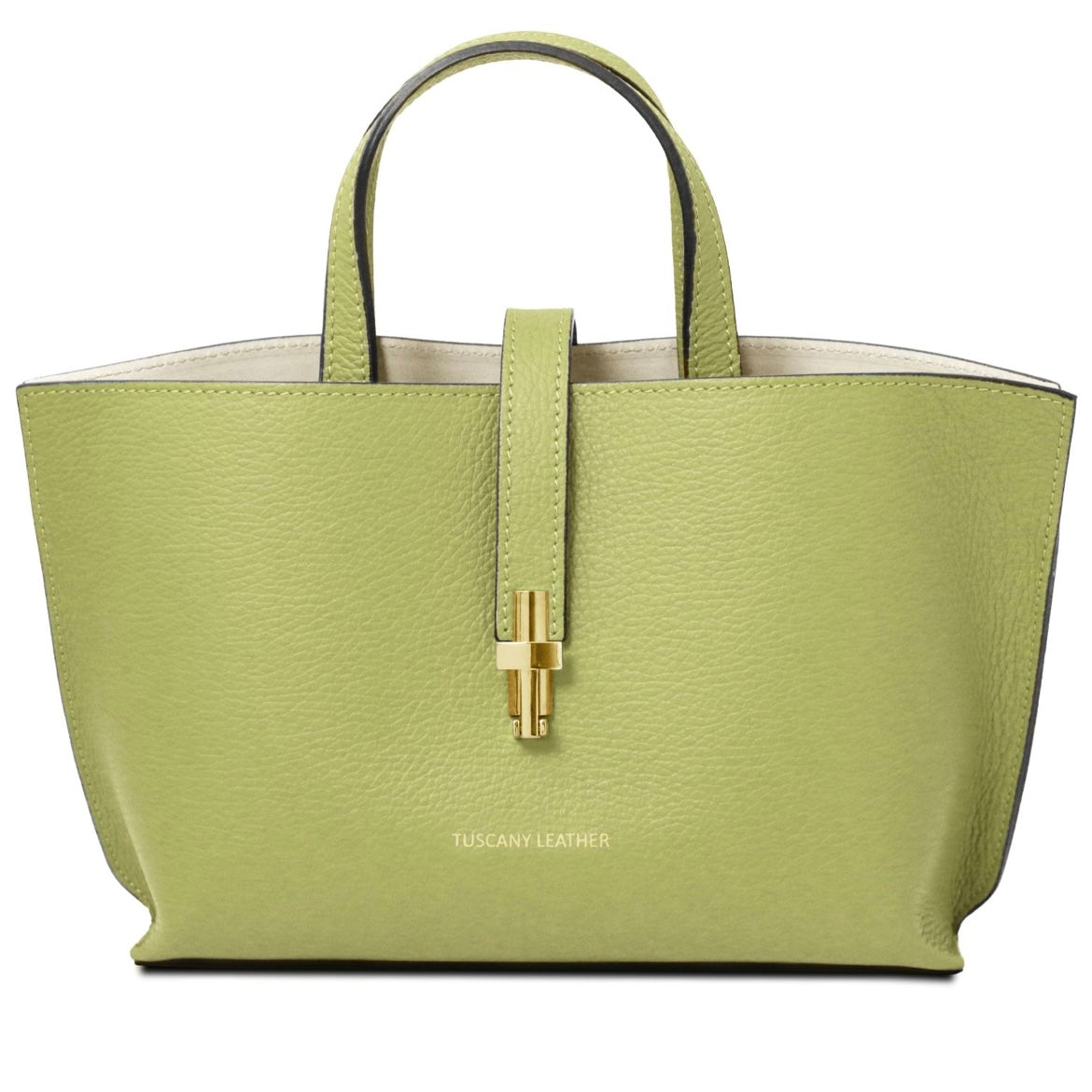 The Tropical Duchess Tuscany Leather AGATHA TL142456 Leather Handbag in Lime Green