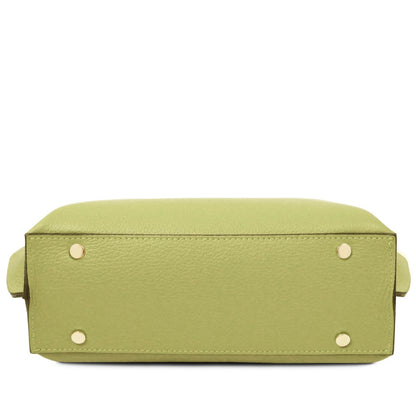 The Tropical Duchess Tuscany Leather AGATHA TL142456 Leather Handbag in Lime Green