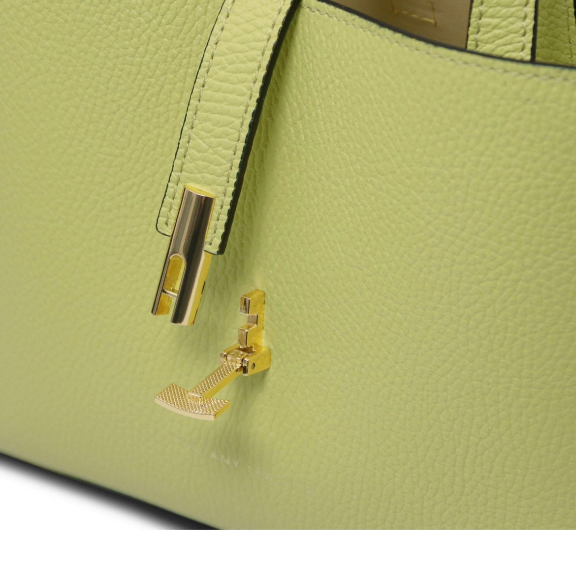 The Tropical Duchess Tuscany Leather AGATHA TL142456 Leather Handbag in Lime Green