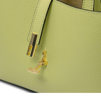 The Tropical Duchess Tuscany Leather AGATHA TL142456 Leather Handbag in Lime Green