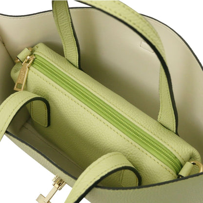The Tropical Duchess Tuscany Leather AGATHA TL142456 Leather Handbag in Lime Green
