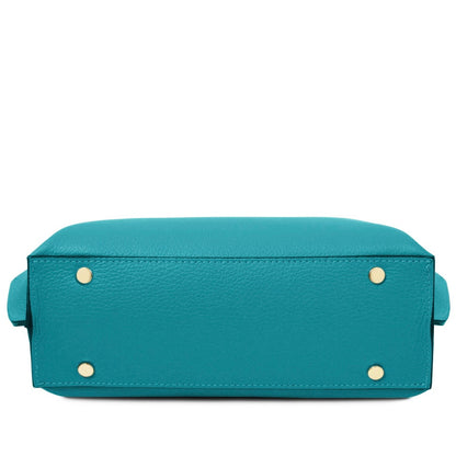 The Tropical Duchess Tuscany Leather AGATHA TL142456 Leather Handbag in Turquoise