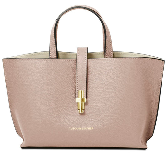 The Tropical Duchess Tuscany Leather AGATHA TL142456 Leather Handbag in Nude