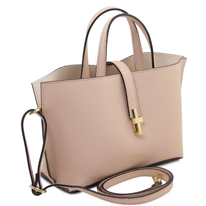 The Tropical Duchess Tuscany Leather AGATHA TL142456 Leather Handbag in Nude