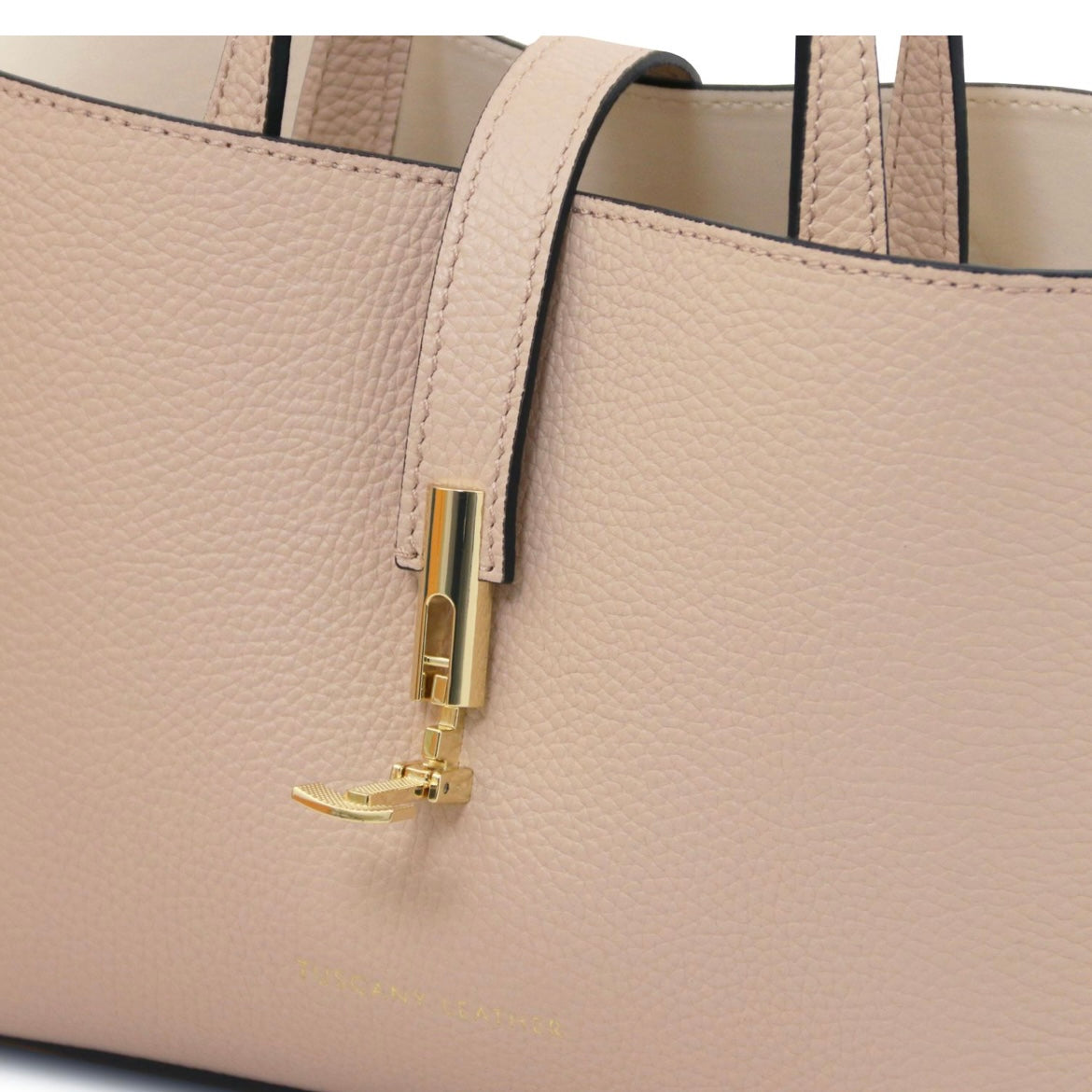 The Tropical Duchess Tuscany Leather AGATHA TL142456 Leather Handbag in Nude