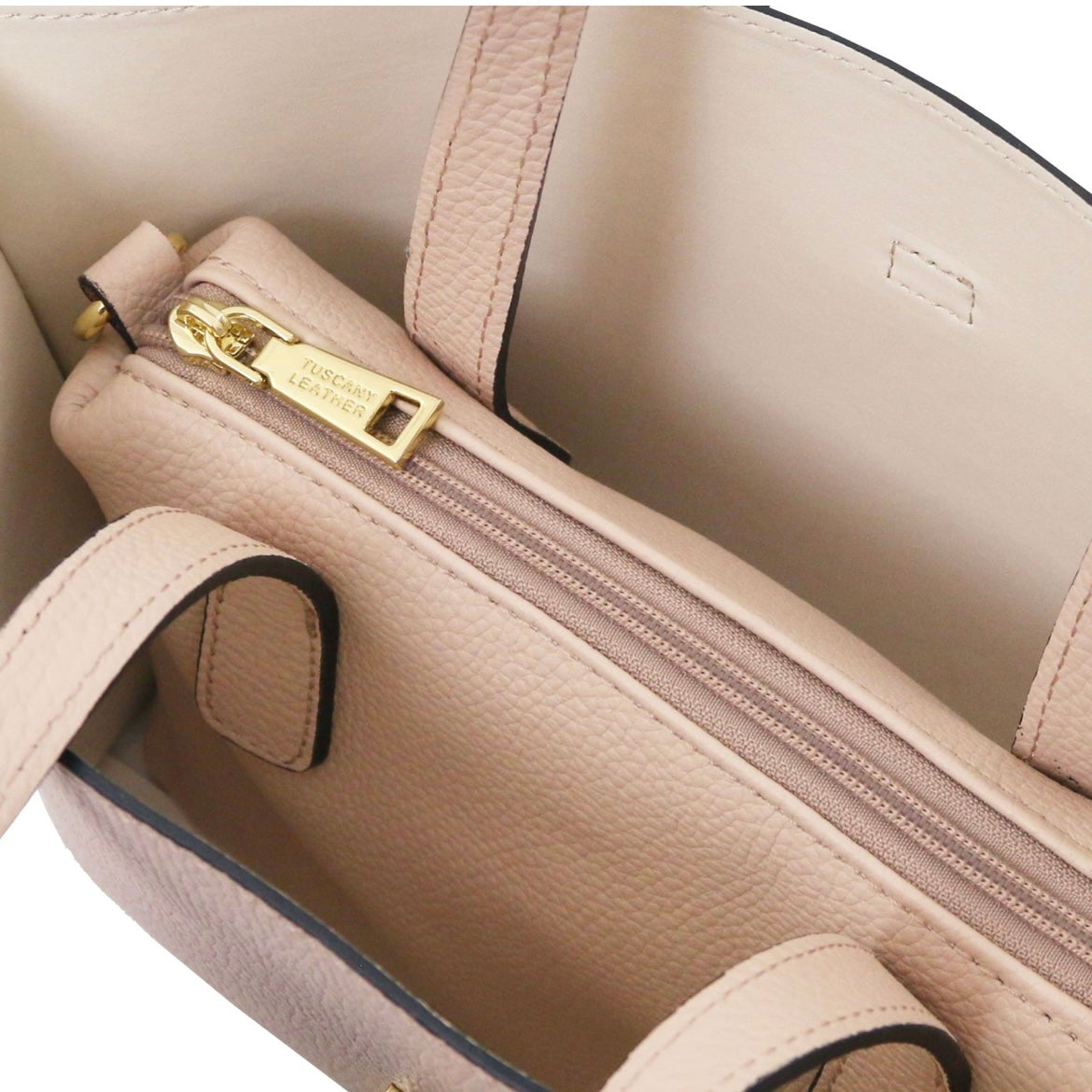 The Tropical Duchess Tuscany Leather AGATHA TL142456 Leather Handbag in Nude
