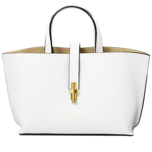 The Tropical Duchess Tuscany Leather AGATHA TL142456 Leather Handbag in White