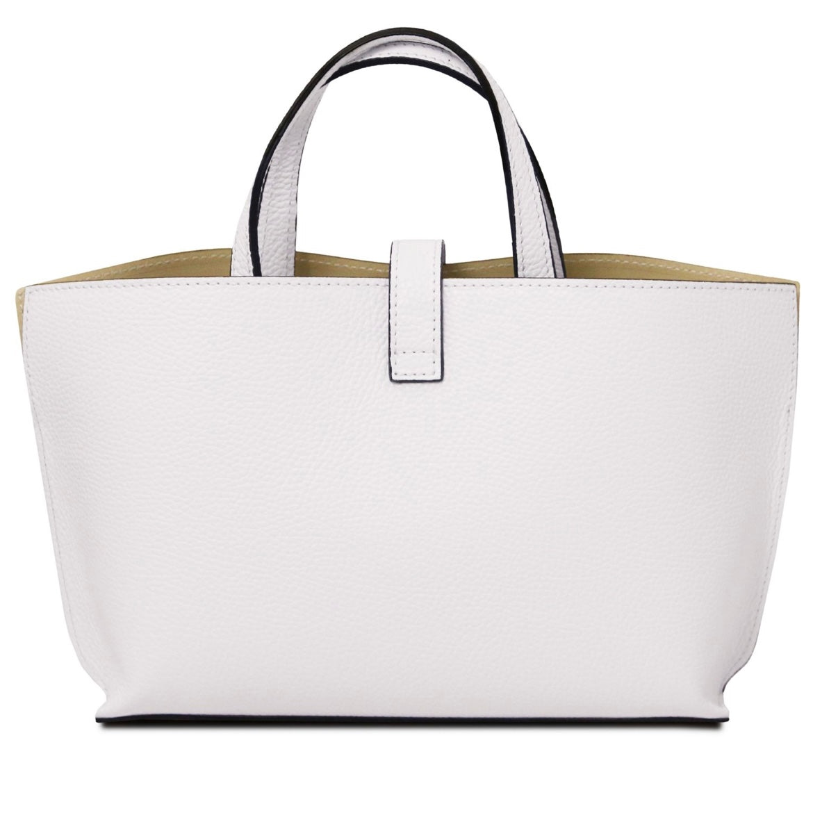 The Tropical Duchess Tuscany Leather AGATHA TL142456 Leather Handbag in White
