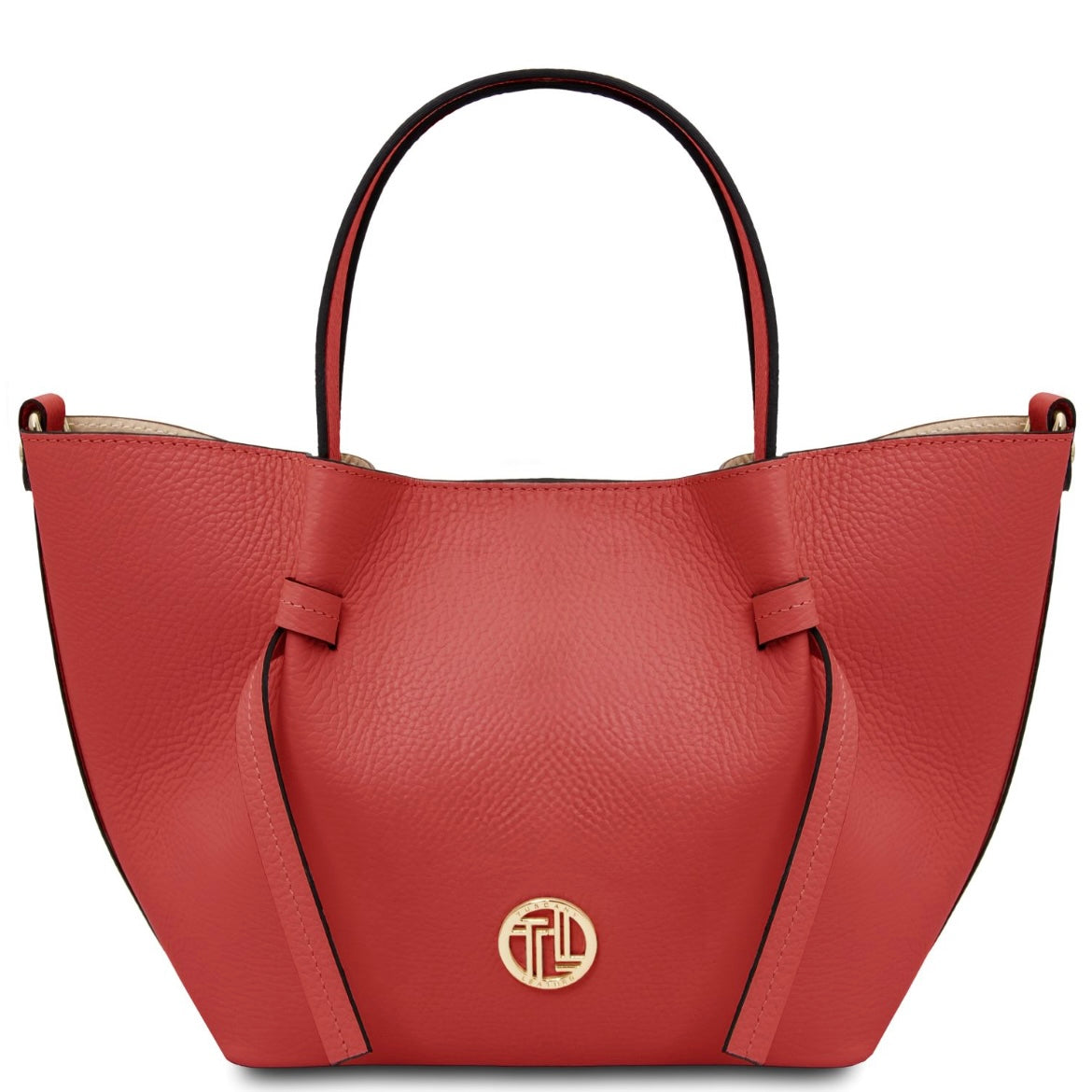 The Tropical Duchess Tuscany Leather  LEGAME TL142482 Leather Handbag - Small Size in Coral