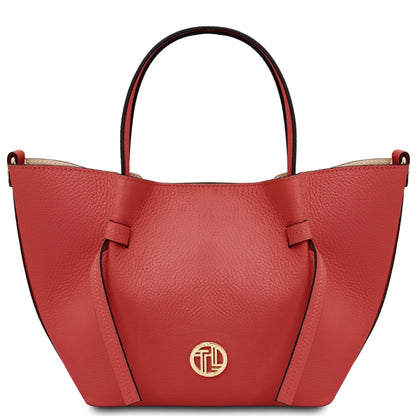 The Tropical Duchess Tuscany Leather  LEGAME TL142482 Leather Handbag - Small Size in Coral