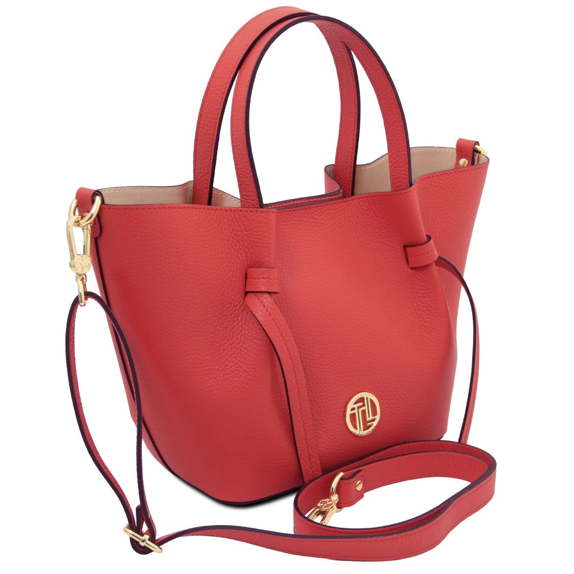The Tropical Duchess Tuscany Leather  LEGAME TL142482 Leather Handbag - Small Size in Coral