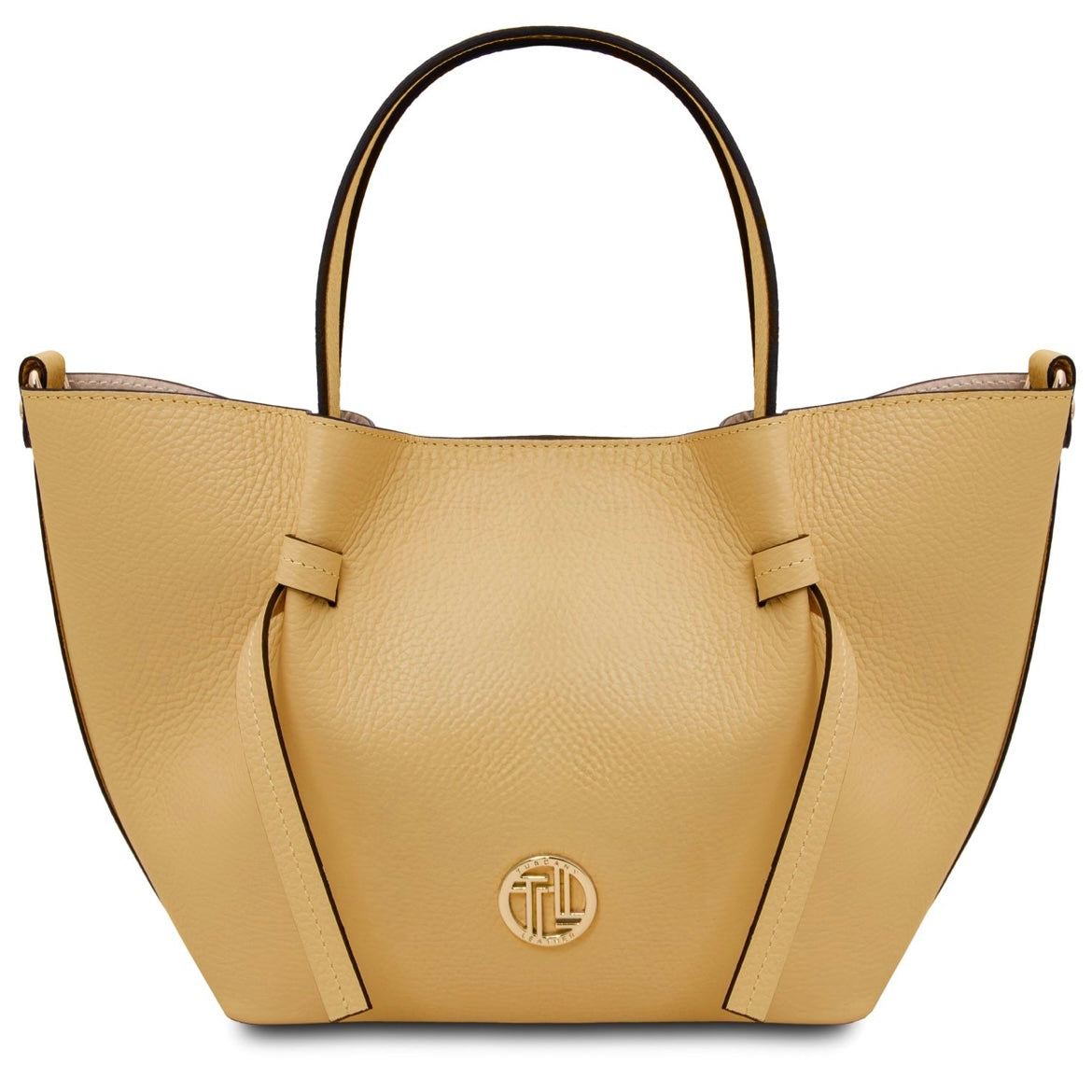 The Tropical Duchess Tuscany Leather  LEGAME TL142482 Leather Handbag - Small Size in Pastel Yellow