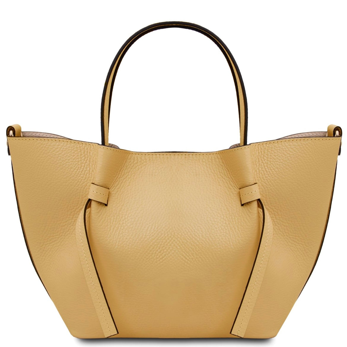 The Tropical Duchess Tuscany Leather  LEGAME TL142482 Leather Handbag - Small Size in Pastel Yellow