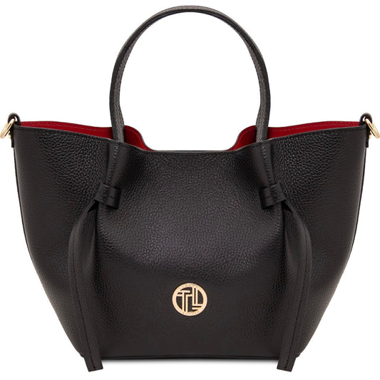The Tropical Duchess Tuscany Leather  LEGAME TL142482 Leather Handbag - Small Size in Black