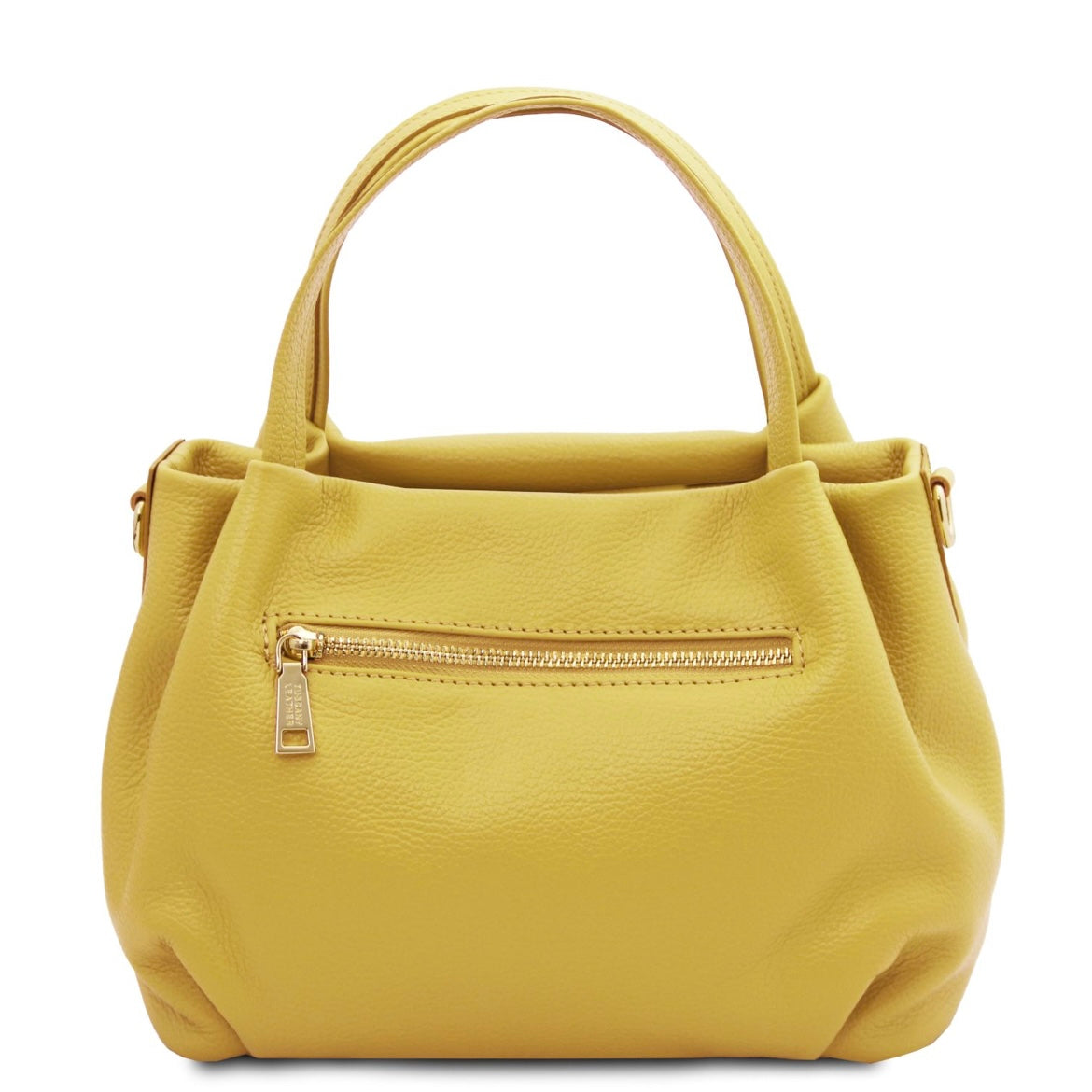 The Tropical Duchess Tuscany Leather Soft Handbag NORA TL142372 in Pastel Yellow
