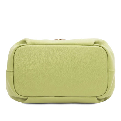 The Tropical Duchess Tuscany Leather Soft Handbag NORA TL142372 in Lime Green