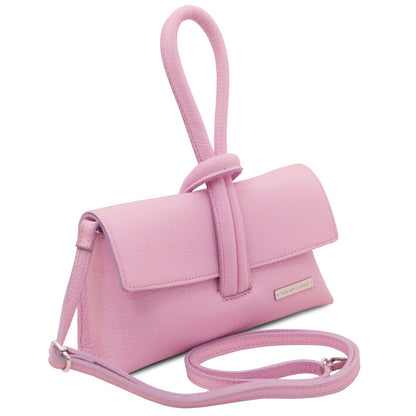 The Tropical Duchess Tuscany Leather Clutch Bag TL141990 in Ballet Pink